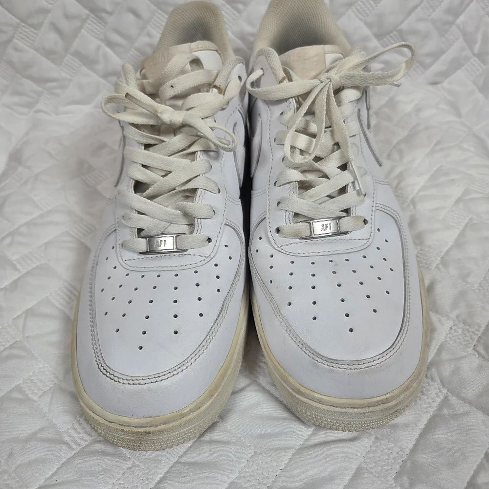 Nike Air Force 1 Low Sneakers In All White Color-way Size 12 Men’s